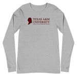 Load image into Gallery viewer, White/Gray Text Longsleeve (Texas A&amp;M Fed Soc)
