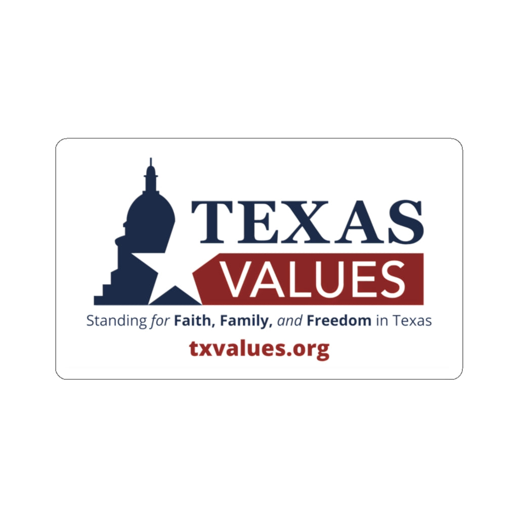 Sticker (3"x6") (Texas Values)
